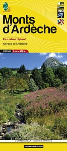 Libris Wanderkarte 11. Monts d'Ardèche 1 : 60 000: Gorges de l'Ardèche. Parc naturel régional. GPS compatible von ditions Libris